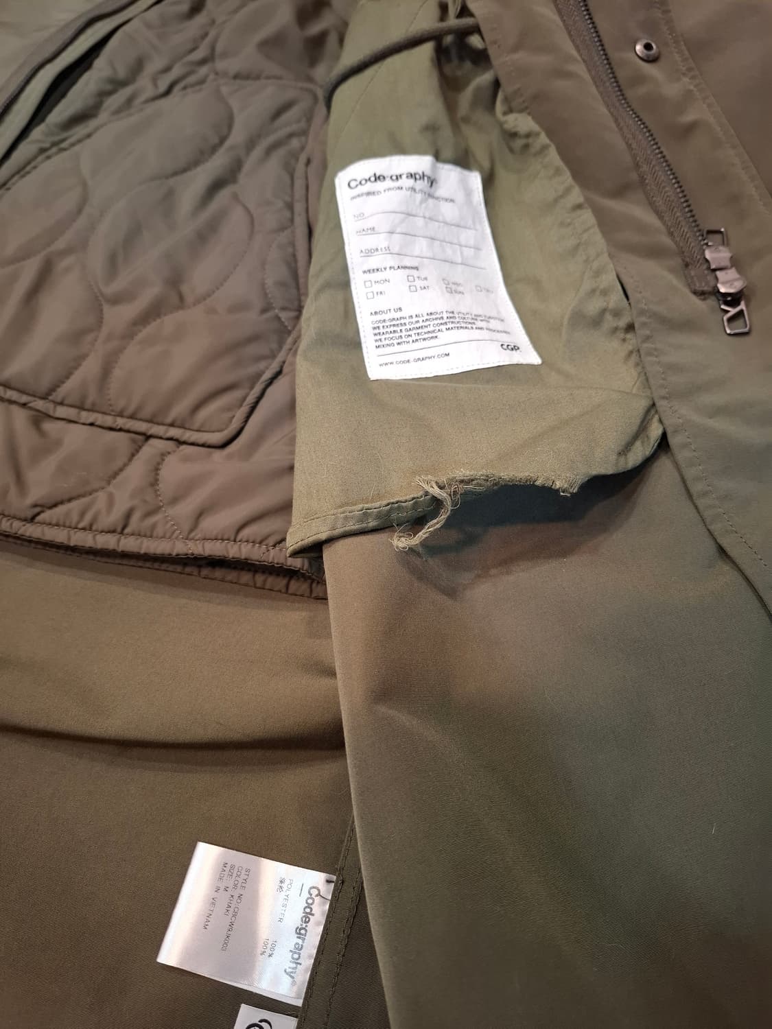 코드그라피 피쉬테일 롱파카 상품이미지5