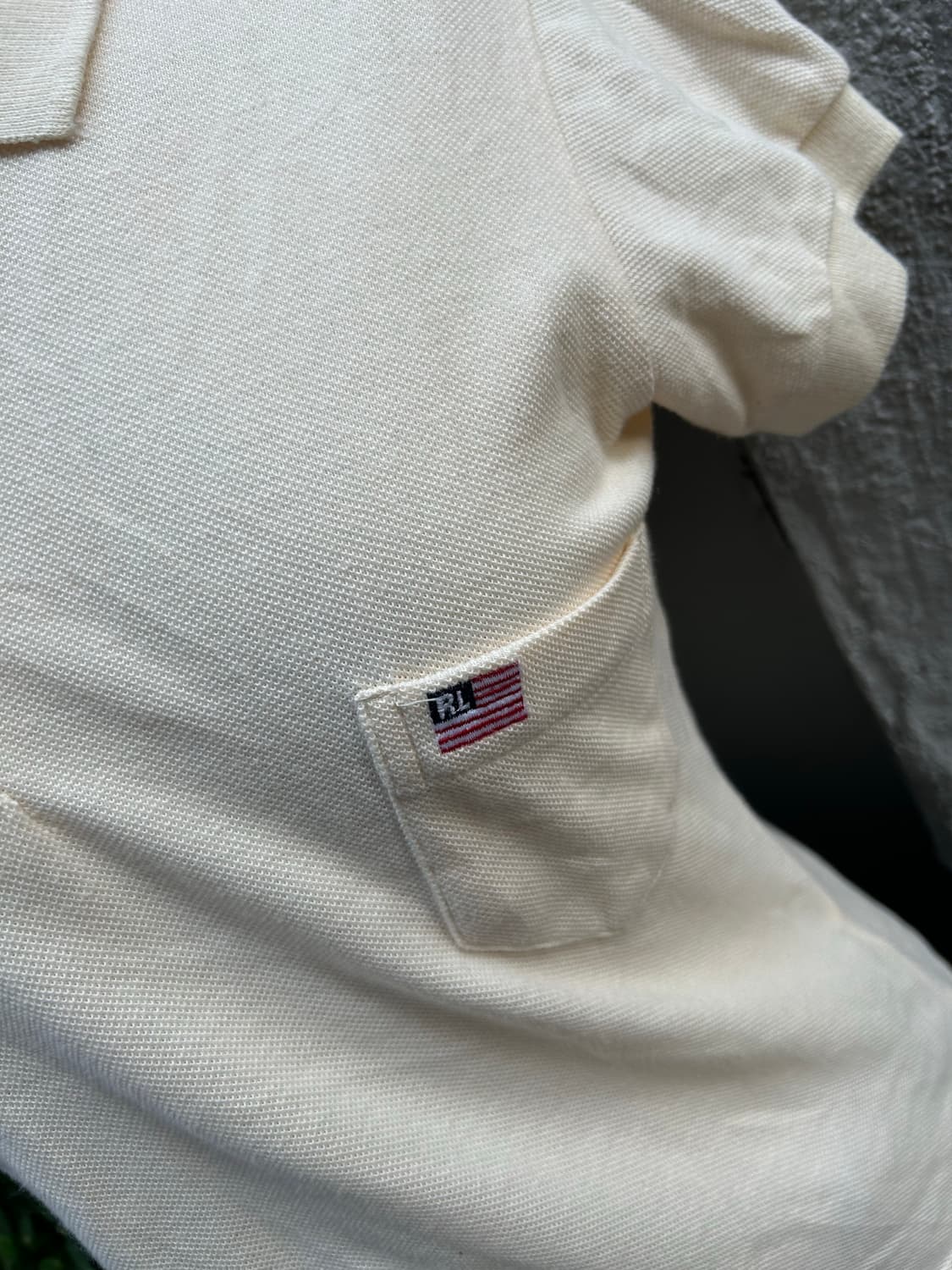 *rare* Jpn 00s 폴로 아이보리 성조기 pk 티셔츠  상품이미지2
