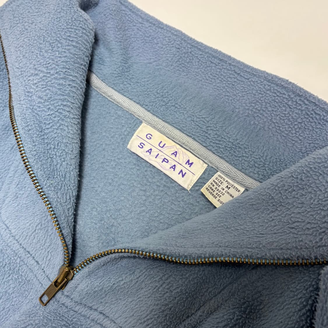 괌 돌핀 자수 하프 집업 플리스 스웨트셔츠 상품이미지5