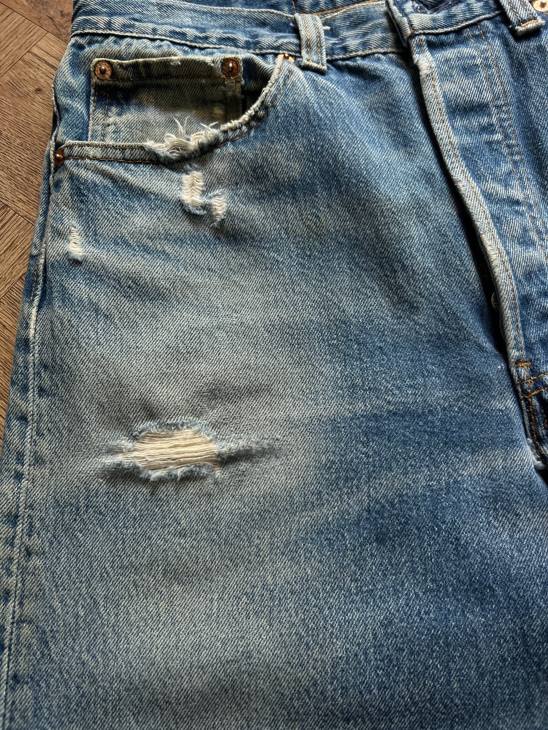 [33]90's 리바이스 501XX USA Made 데님 팬츠 S38 상품이미지4