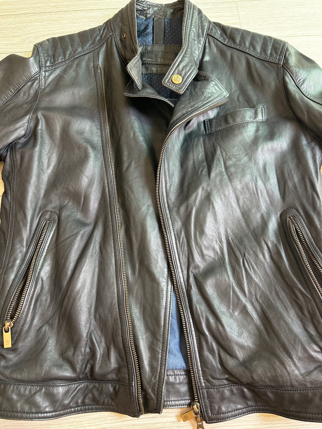 마시모두띠 사선지퍼 가죽자켓 상품이미지6