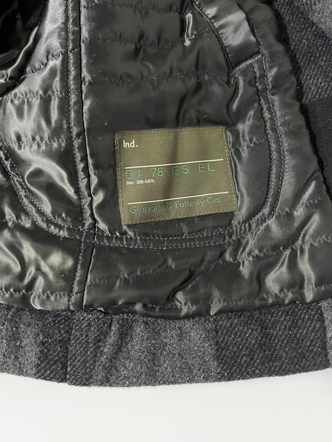 M) 디젤 DIESEL 빈티지 체크 코트 차콜 상품이미지7