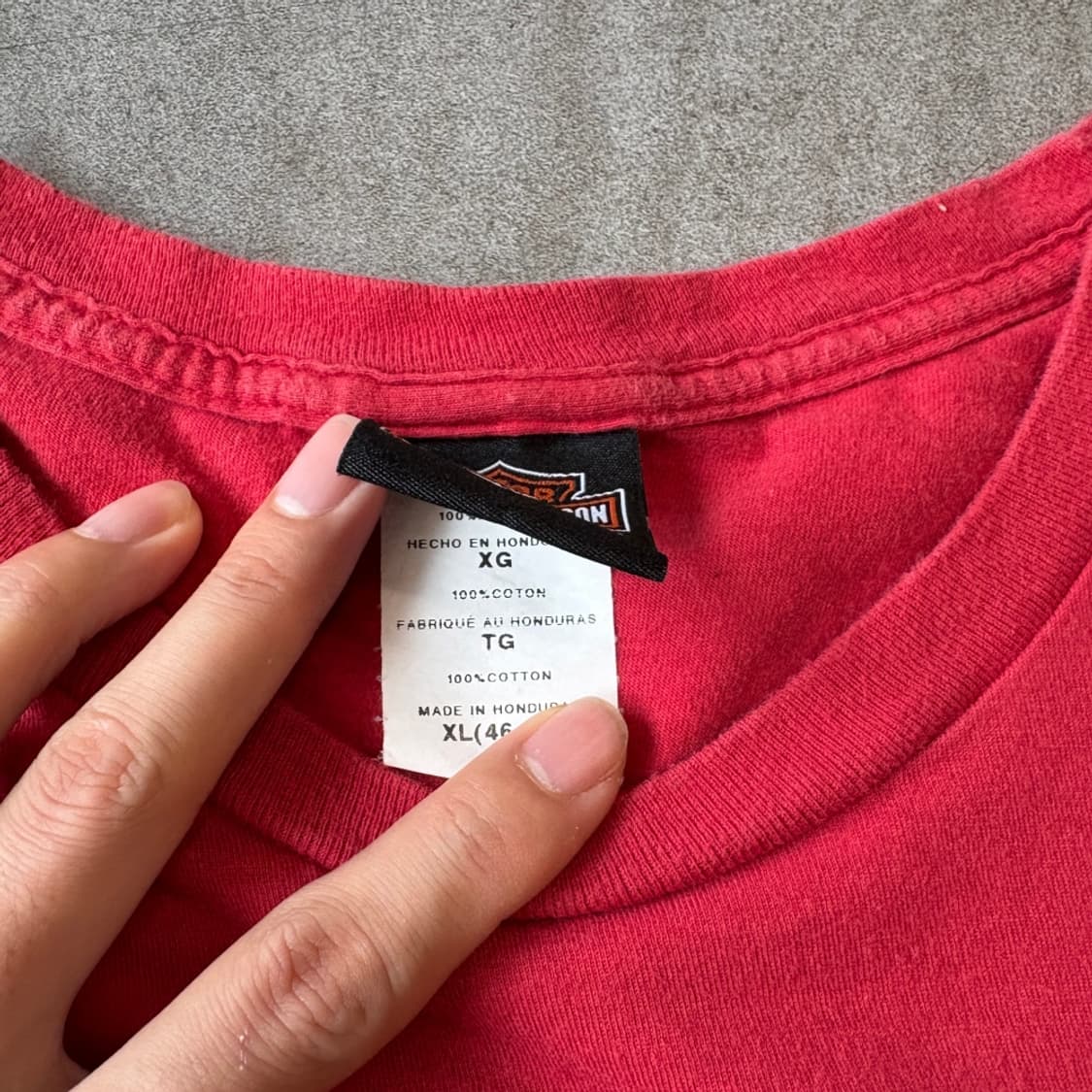 할리데이비슨 정품 레드 반팔 티셔츠 반팔티 상품이미지7