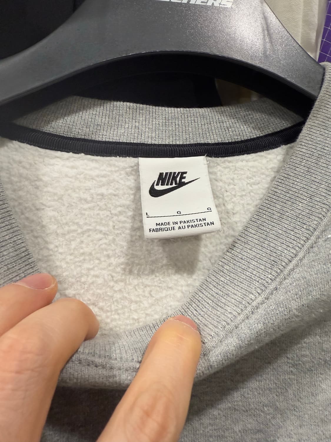 나이키 x 스투시 NRG 플리스 크루넥 다크 그레이 헤더 상품이미지3