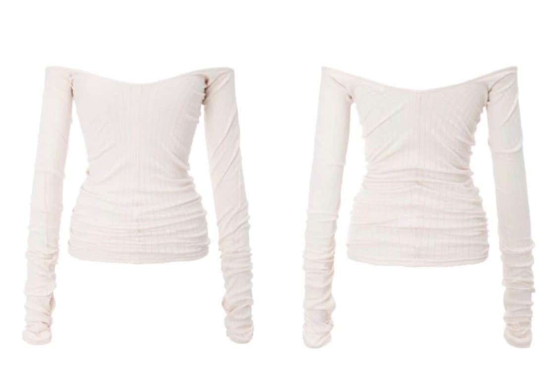 쓰리타임즈 카일리 워머티 KayleeV warmer tee 베이비핑크 상품이미지1