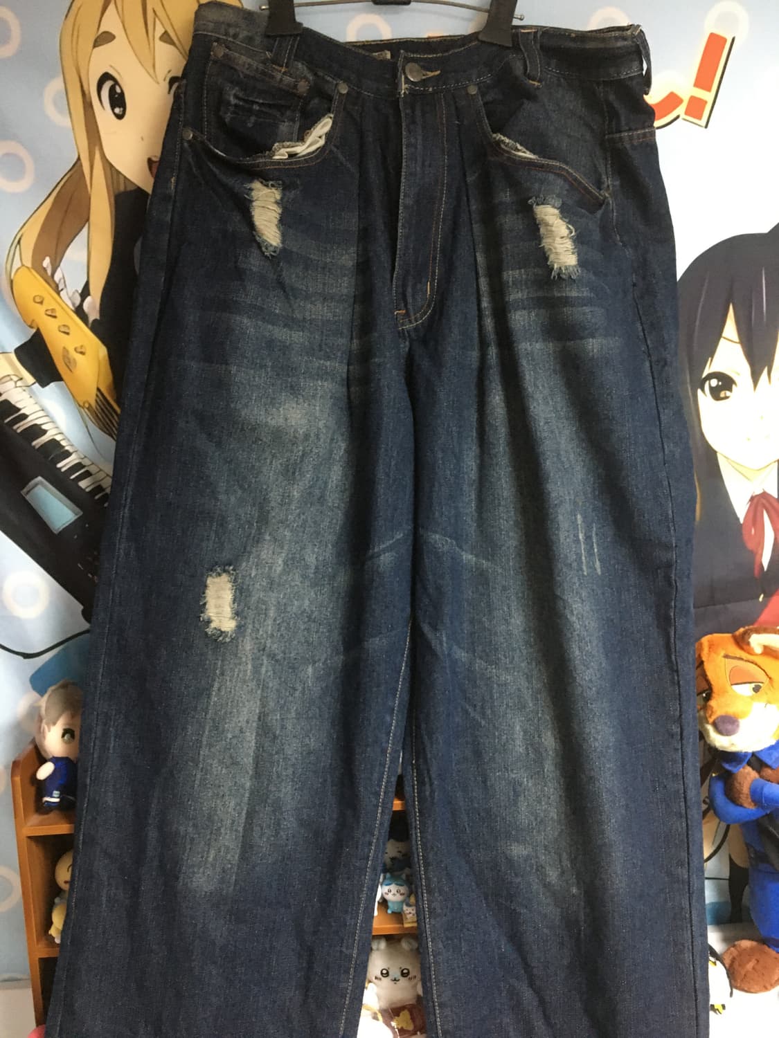 (Vin)디엠빈티지 진청 캣워싱 워시드 데님팬츠 상품이미지1