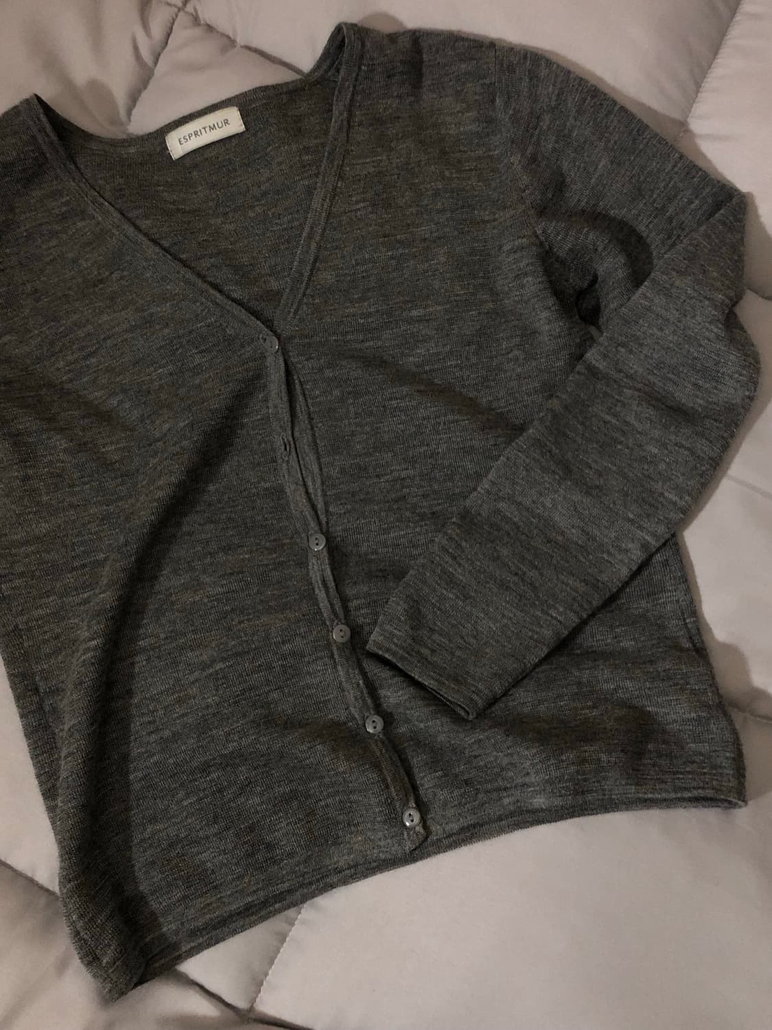 브이넥 가디건 그레이 상품이미지2