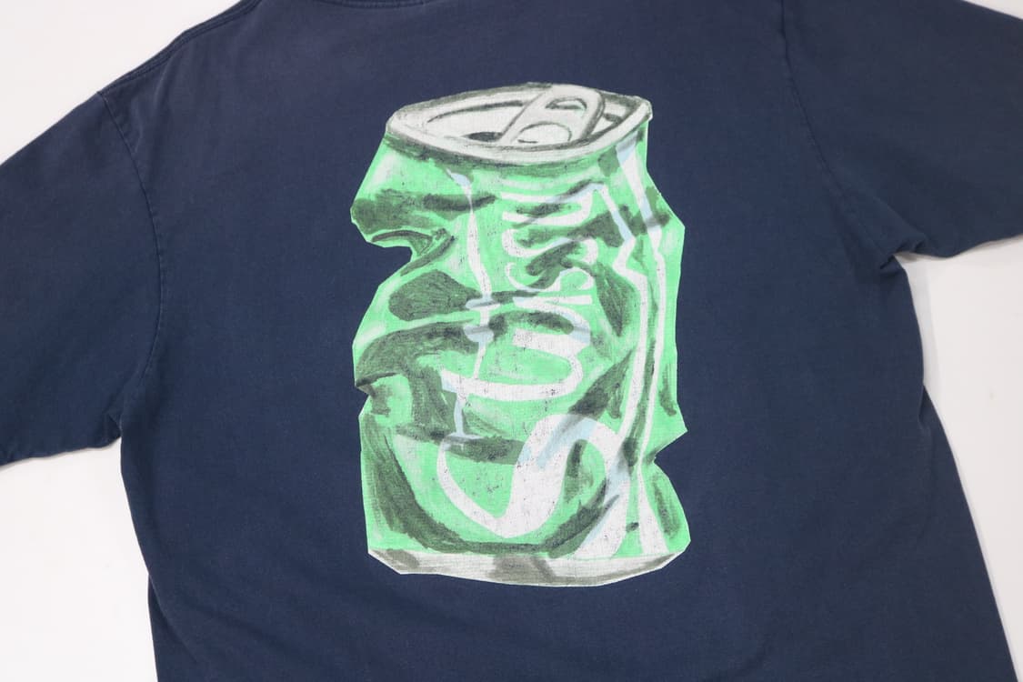 Stussy 스투시 캔 크러쉬 로고 네이비 반팔 티셔츠 (L) 상품이미지3