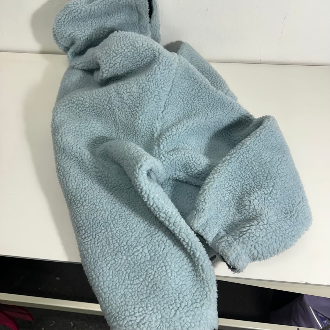 XL 밀레 스카이블루 오버핏 후드 플리스자켓 상품이미지7