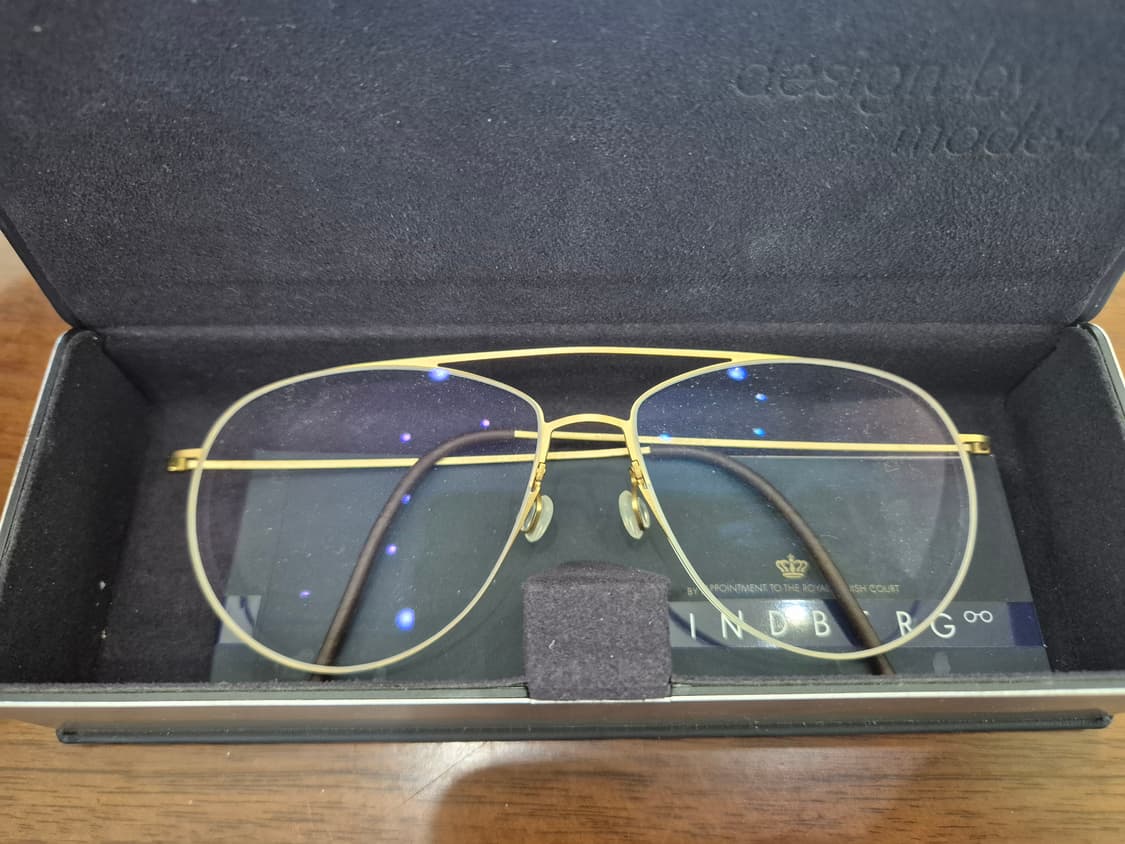 린드버그 씬타늄 5507 골드 투브릿지 안경테 상품이미지2