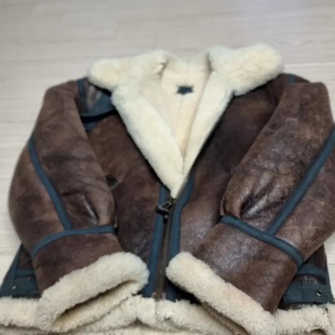 미군 밀리터리 b-3 무스탕 천연 양가죽 양털 브라운(100) 상품이미지9