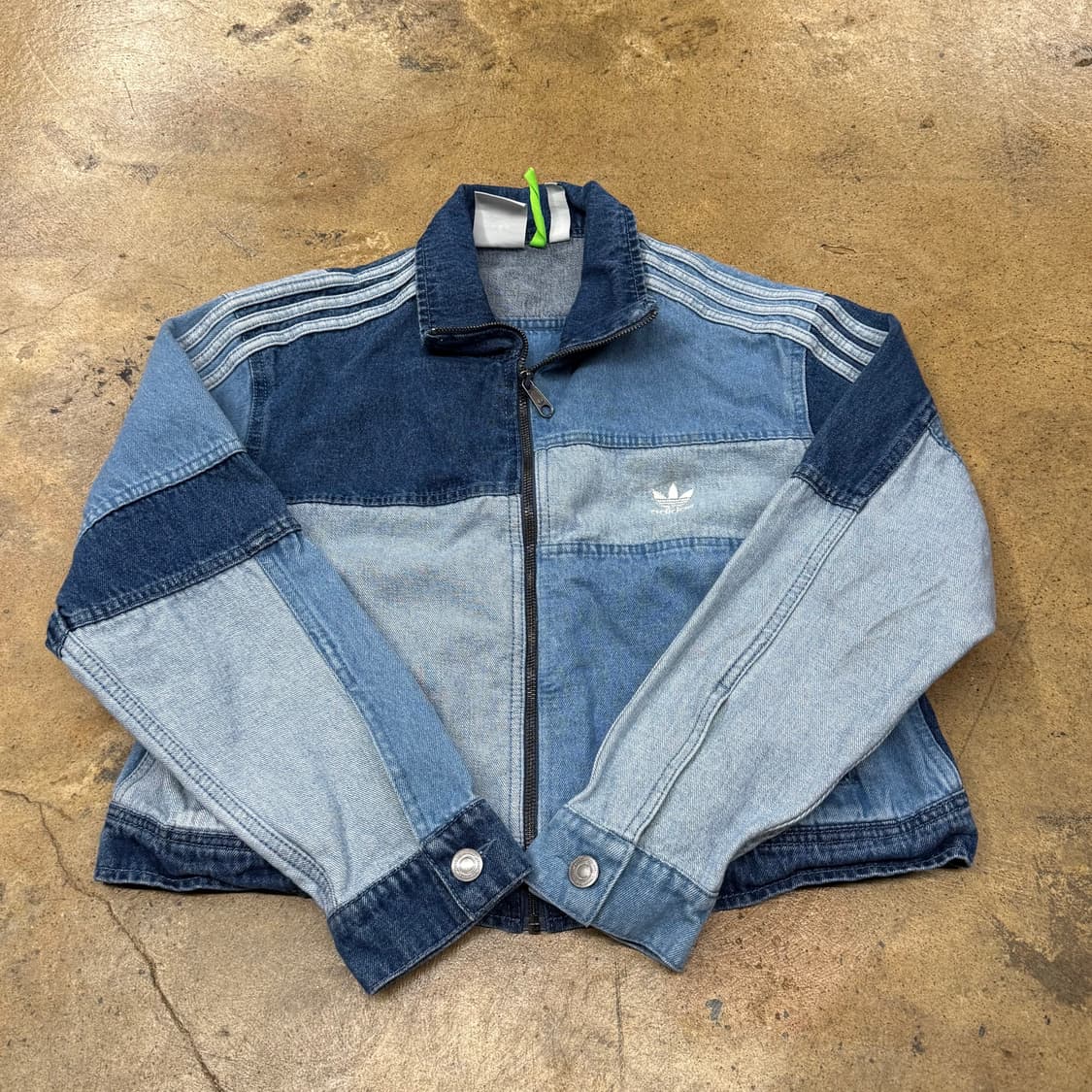 아디다스 한정판 패치워크 데님 트랙탑 청자켓  상품이미지2