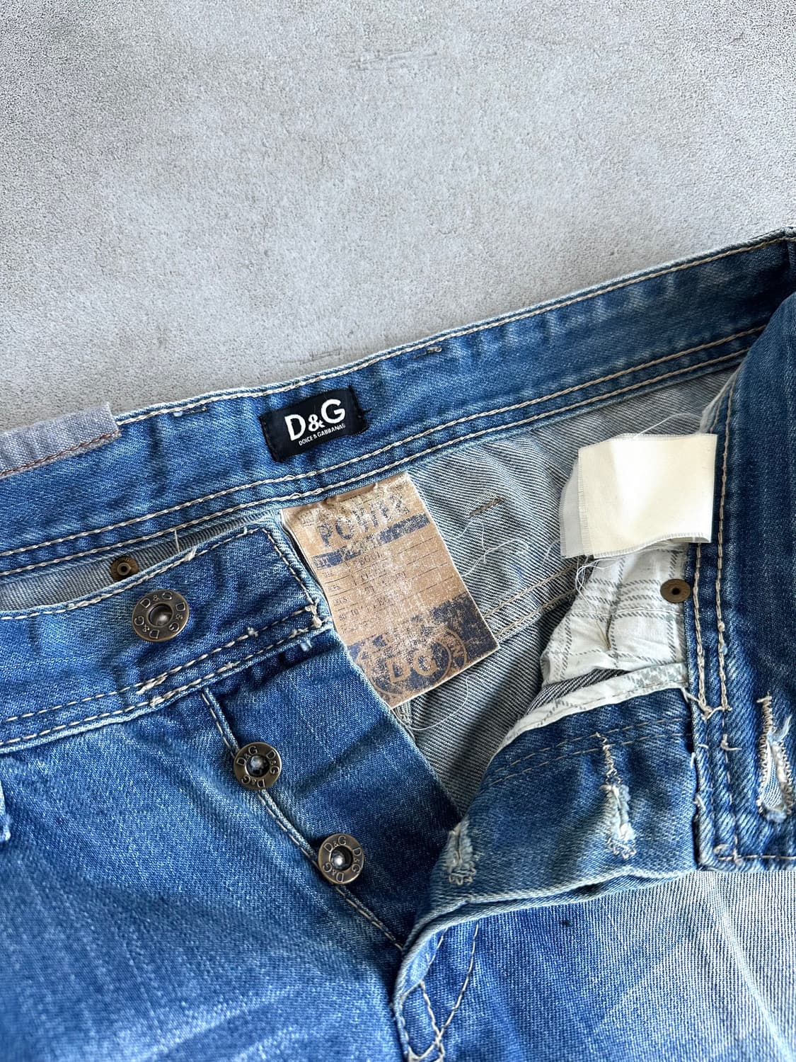 돌체앤가바나 백포켓 블루 워싱 데님팬츠 상품이미지7