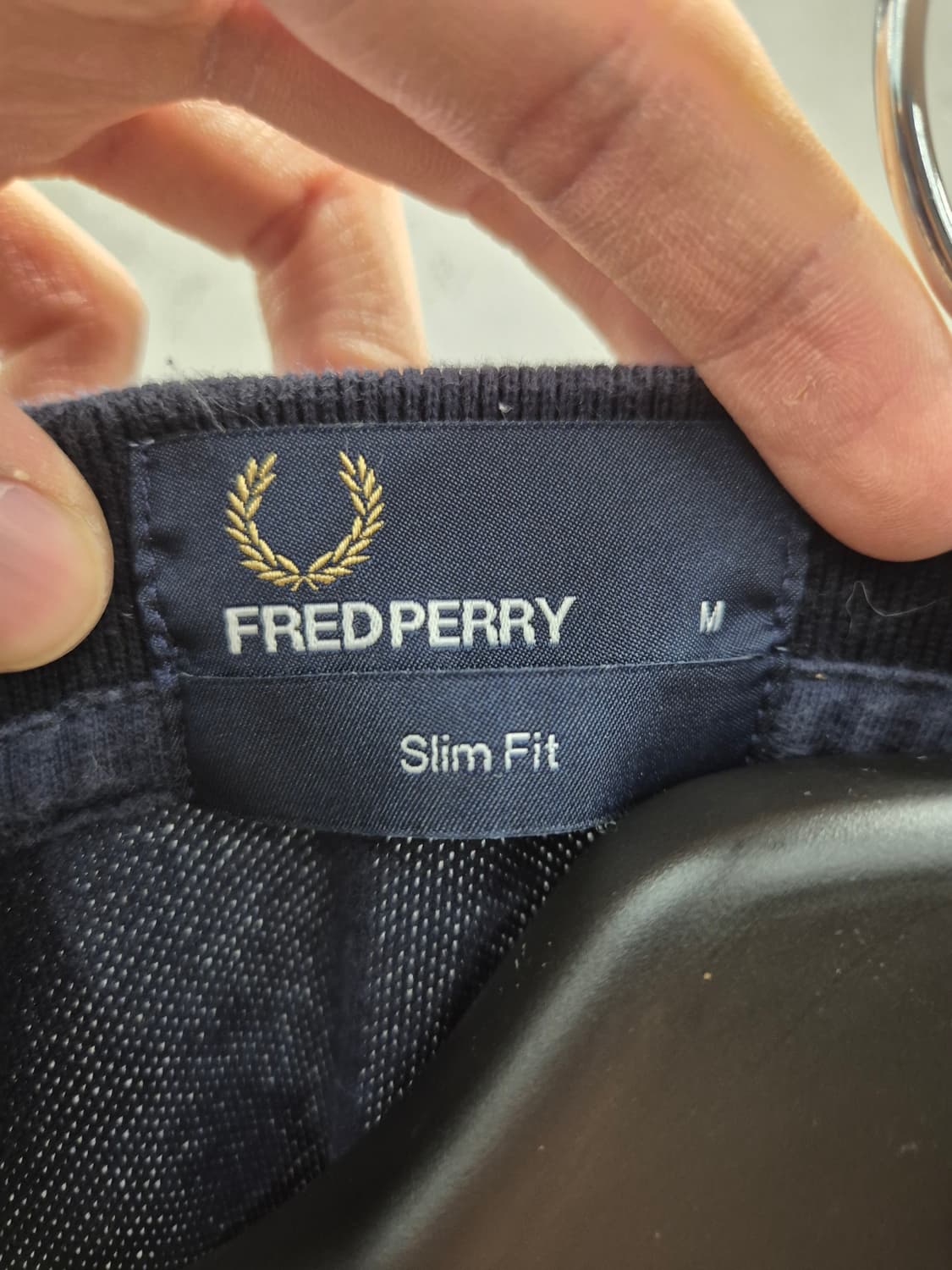 프레드페리 네이비 슬림핏 카라티 M 상품이미지5