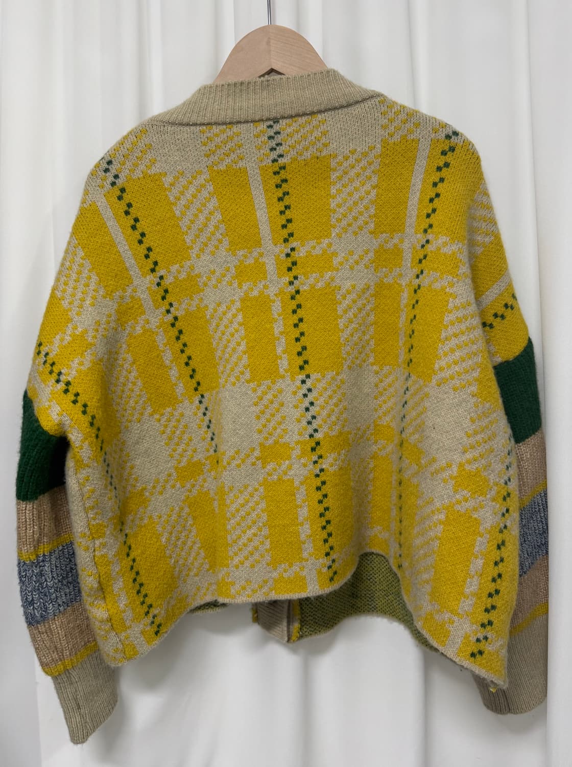 반에이크 체크 배색 가디건 상품이미지6