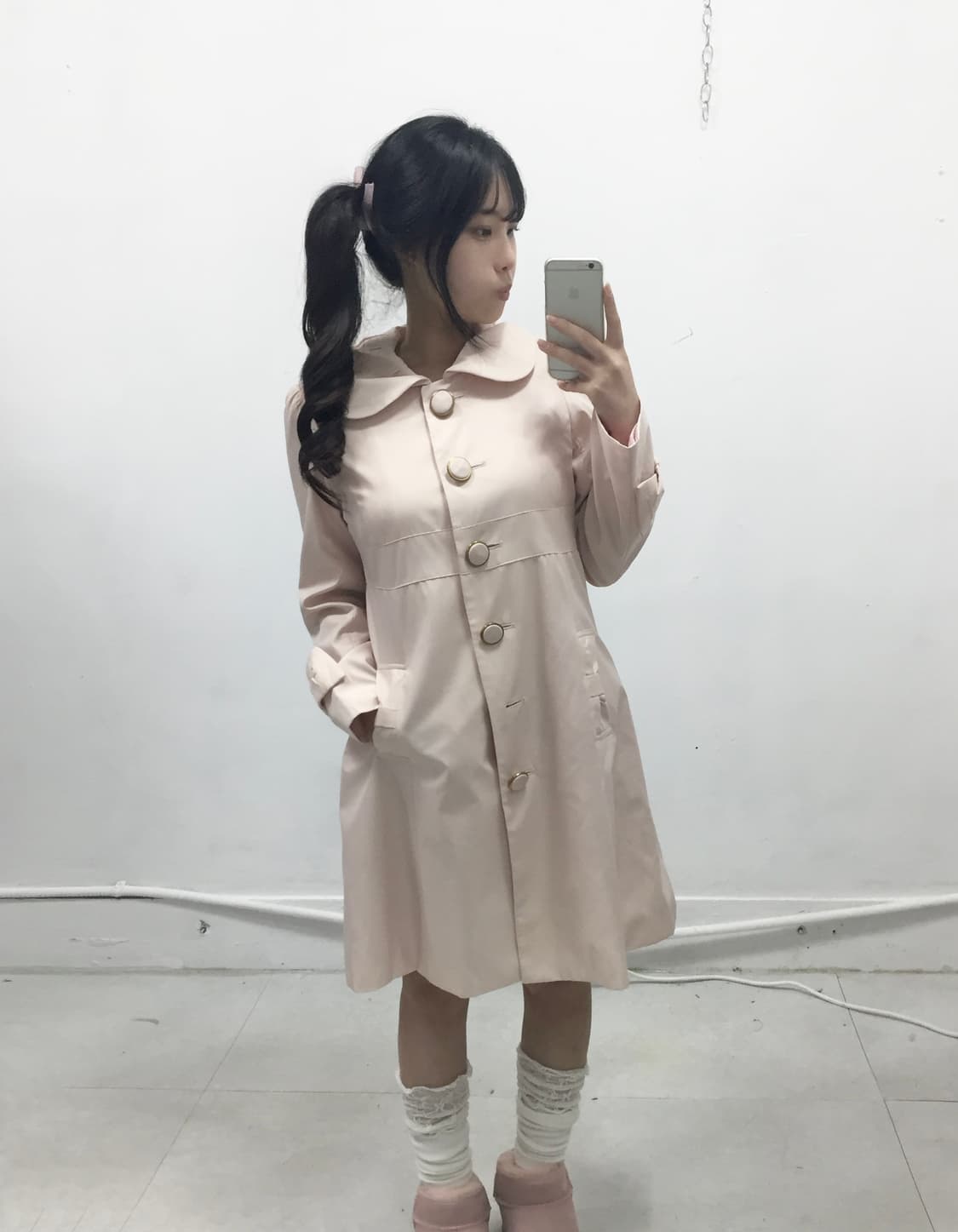 [DEARY] 디어리 히메갸루 로걀 핑크 코트 상품이미지2