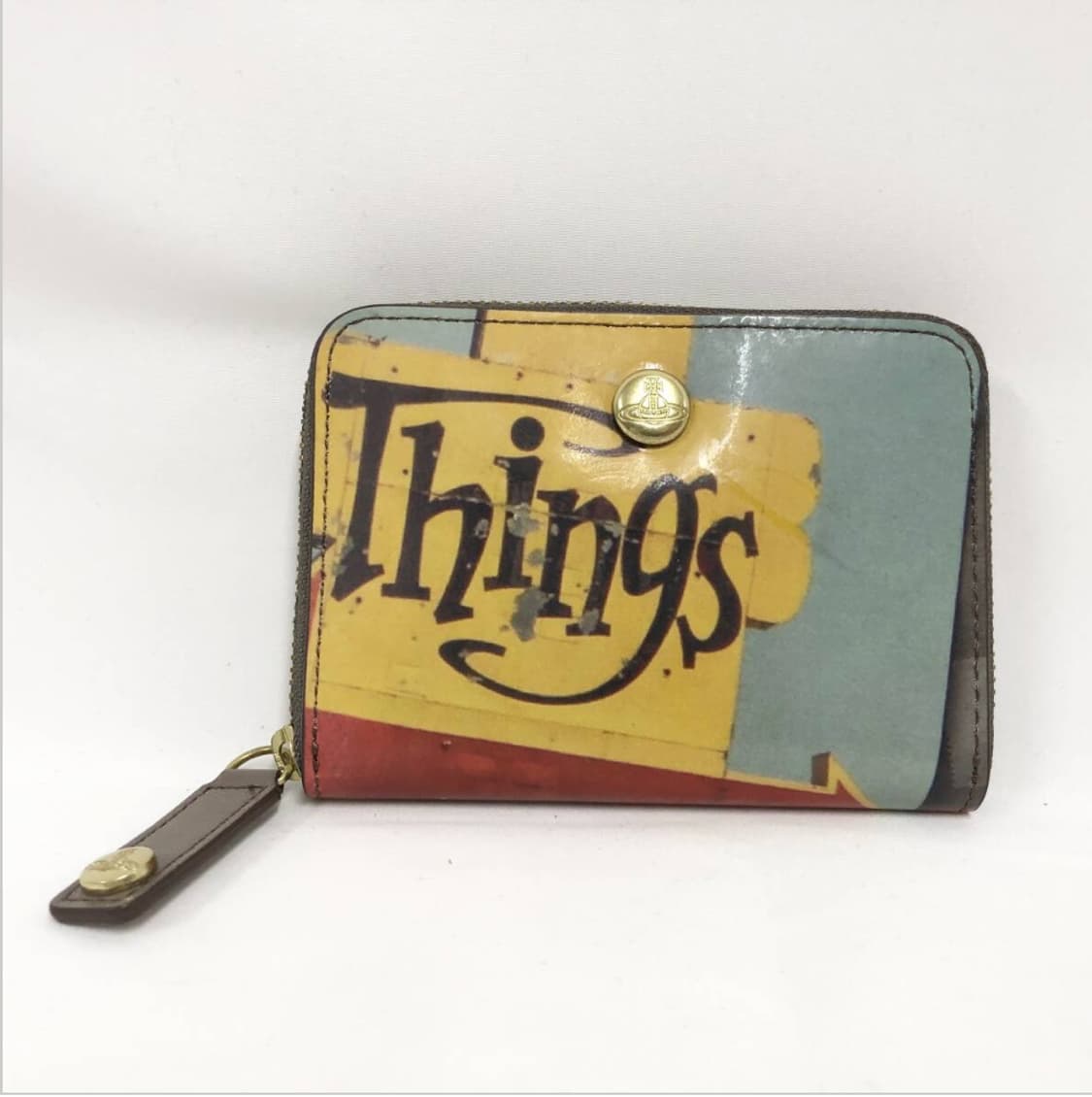 비비안웨스트우드 아카이브 펑크 프린트 에나멜 하프월렛 반지갑 상품이미지2