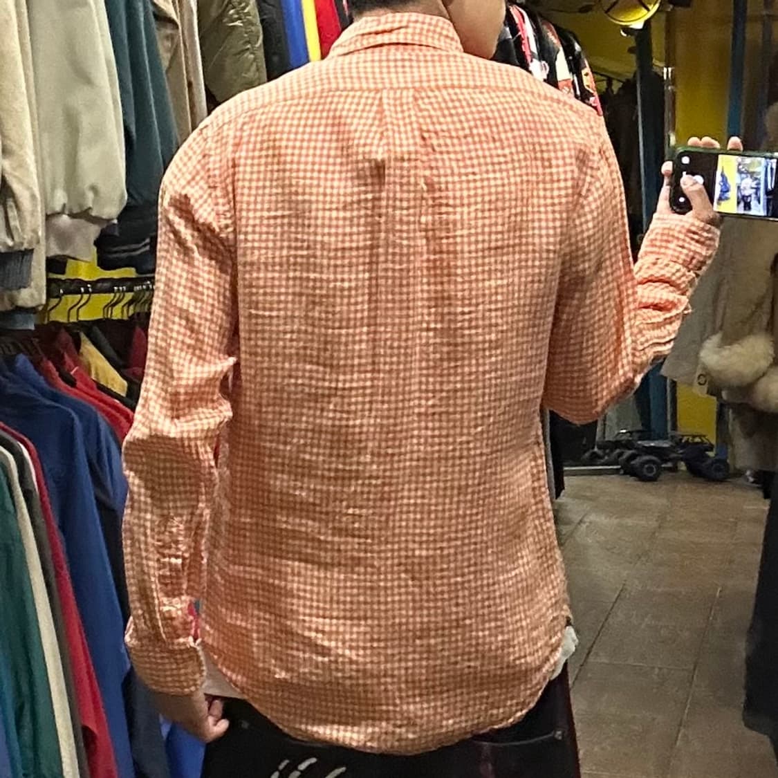 [HI] 폴로 랄프로렌 셔츠 체크오렌지 상품이미지5