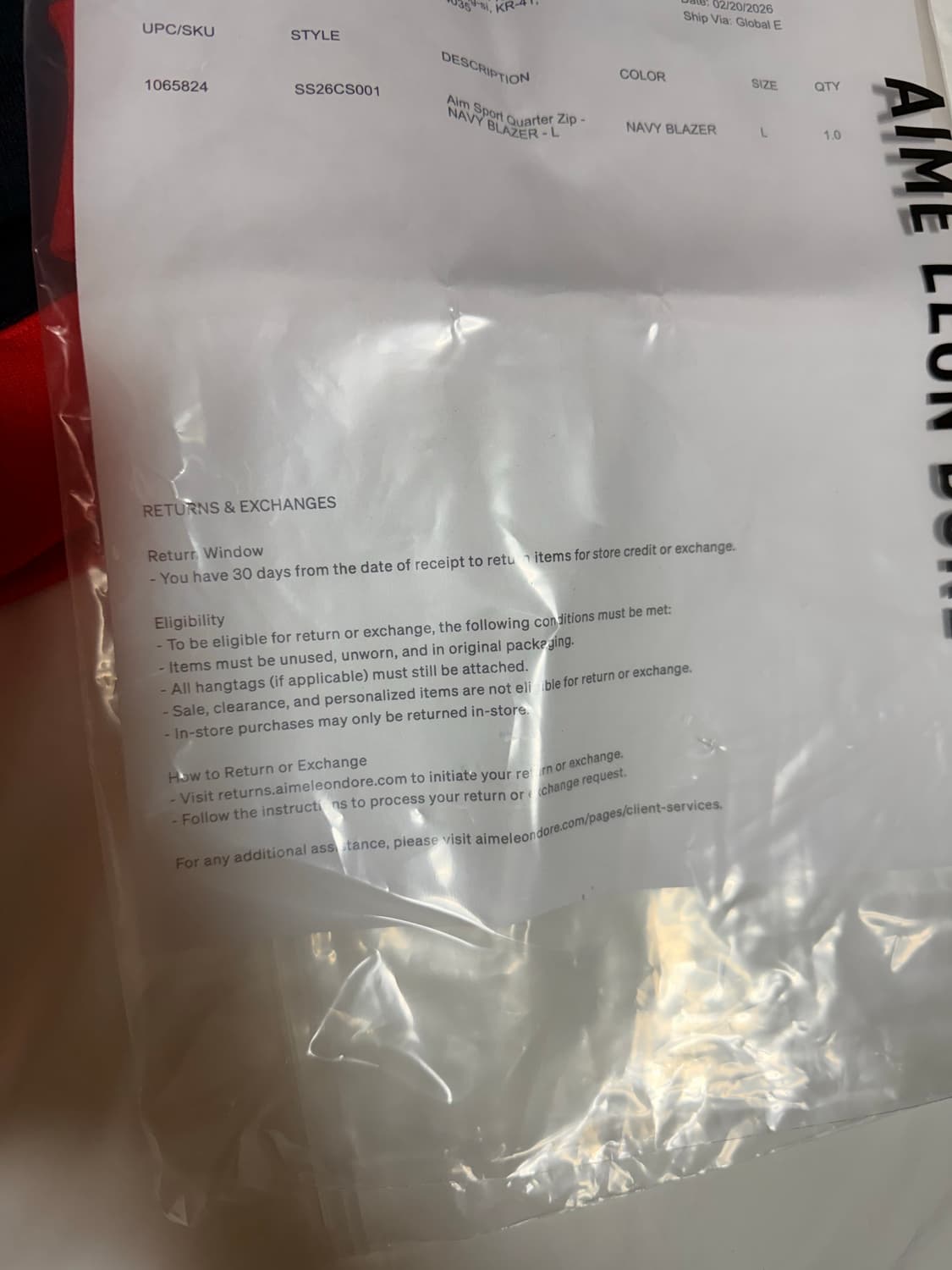 에임레온도르 26ss 하프집업 판매합니다 상품이미지4