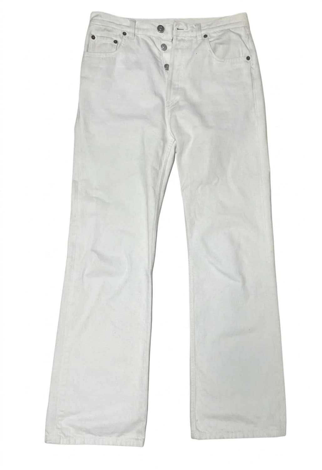 허즈밴드파리 화이트 플레어진 상품이미지1