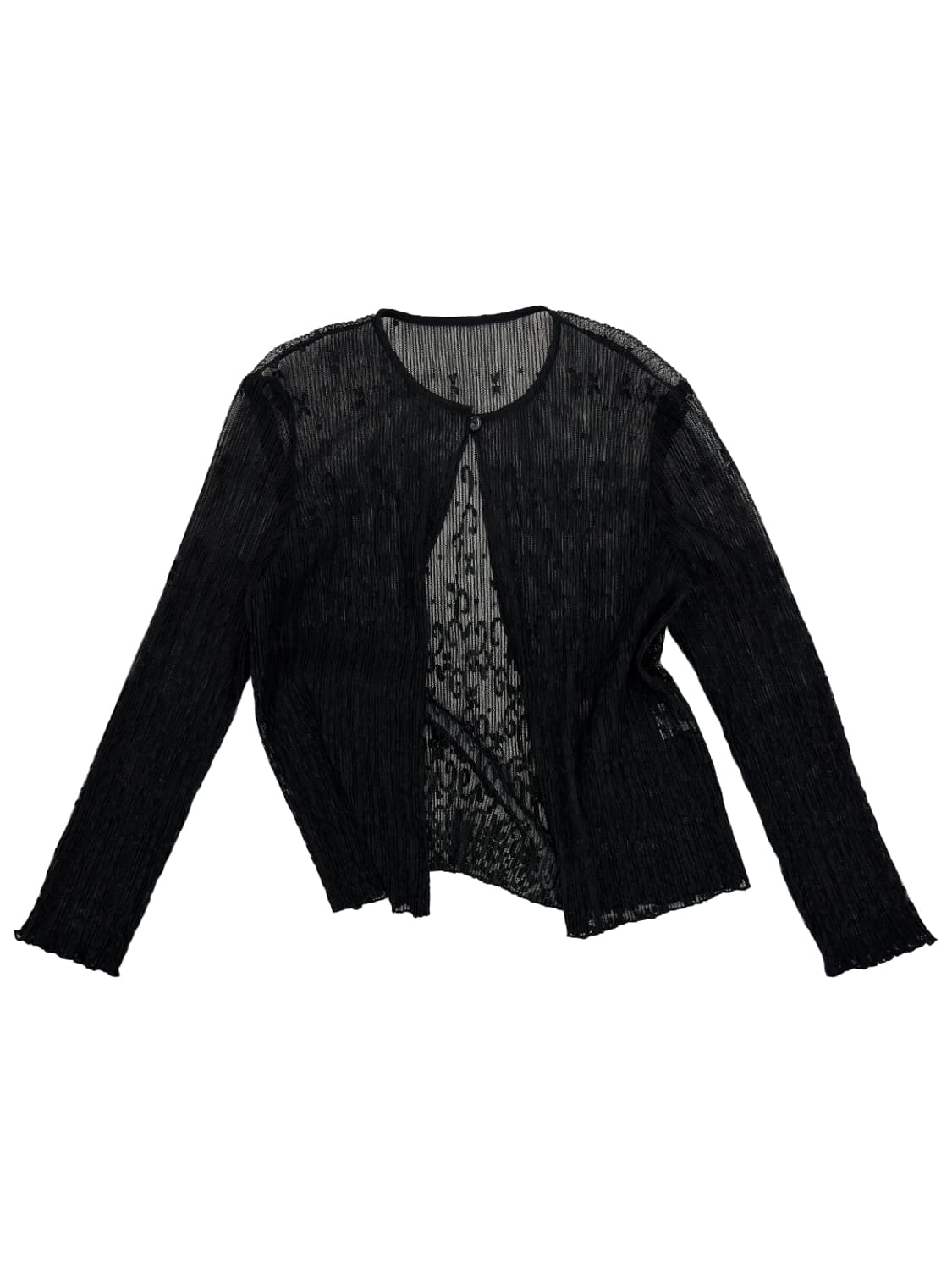 Vintage Sheer Pleated Lace Cardigan/ M 상품이미지3