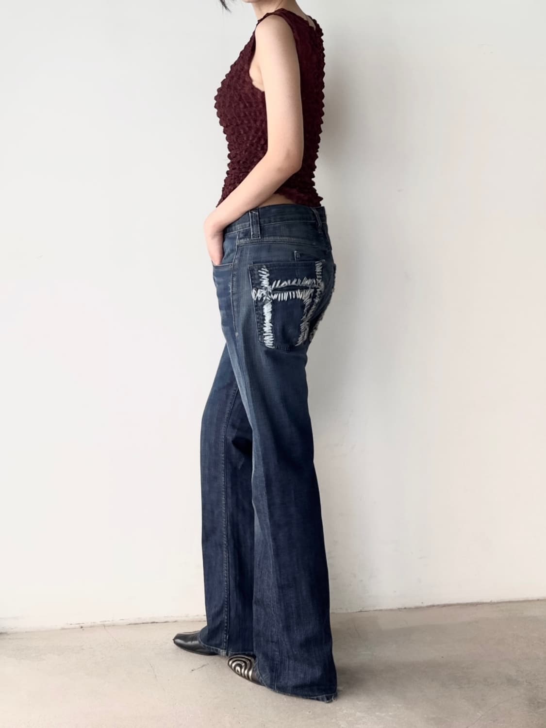 JIMMY TAVERNITI back point denim pants 상품이미지6