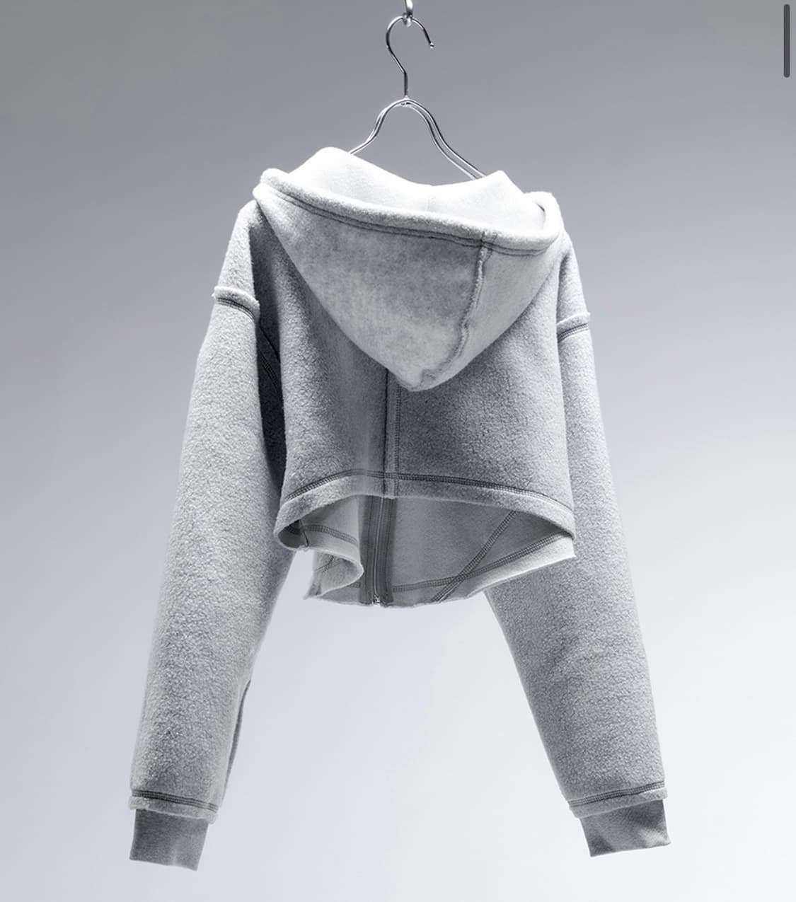 아디다스 크롭 후드집업 그레이 상품이미지2