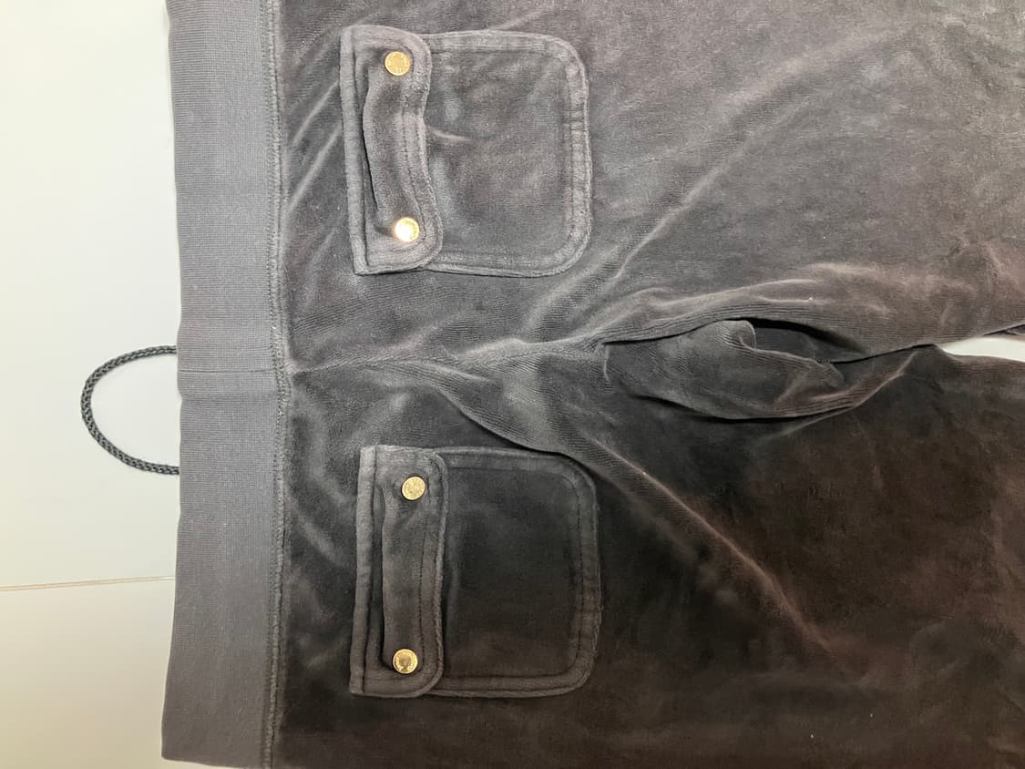 Y2K 쥬시 꾸뛰르 챠콜 그레이 벨루어 포켓 팬츠 부츠컷 상품이미지3