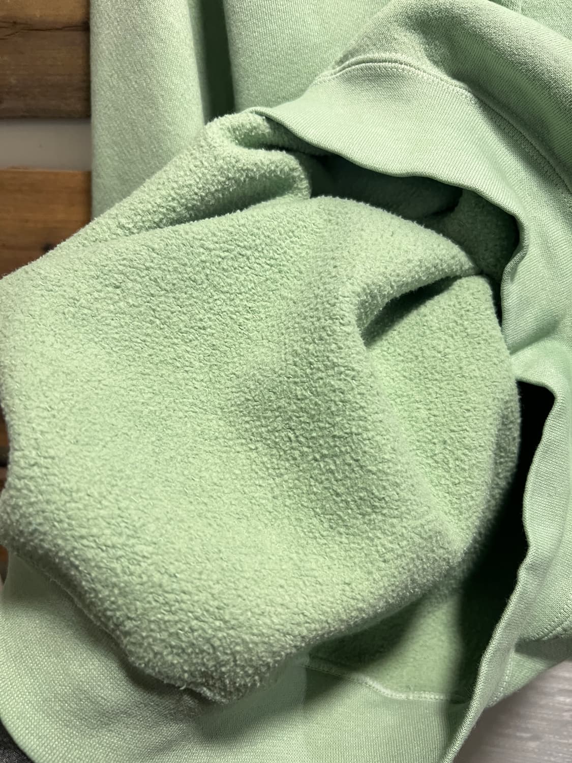 [M]90's Jansport USA 그린 가먼트다잉 스웻셔츠 상품이미지5