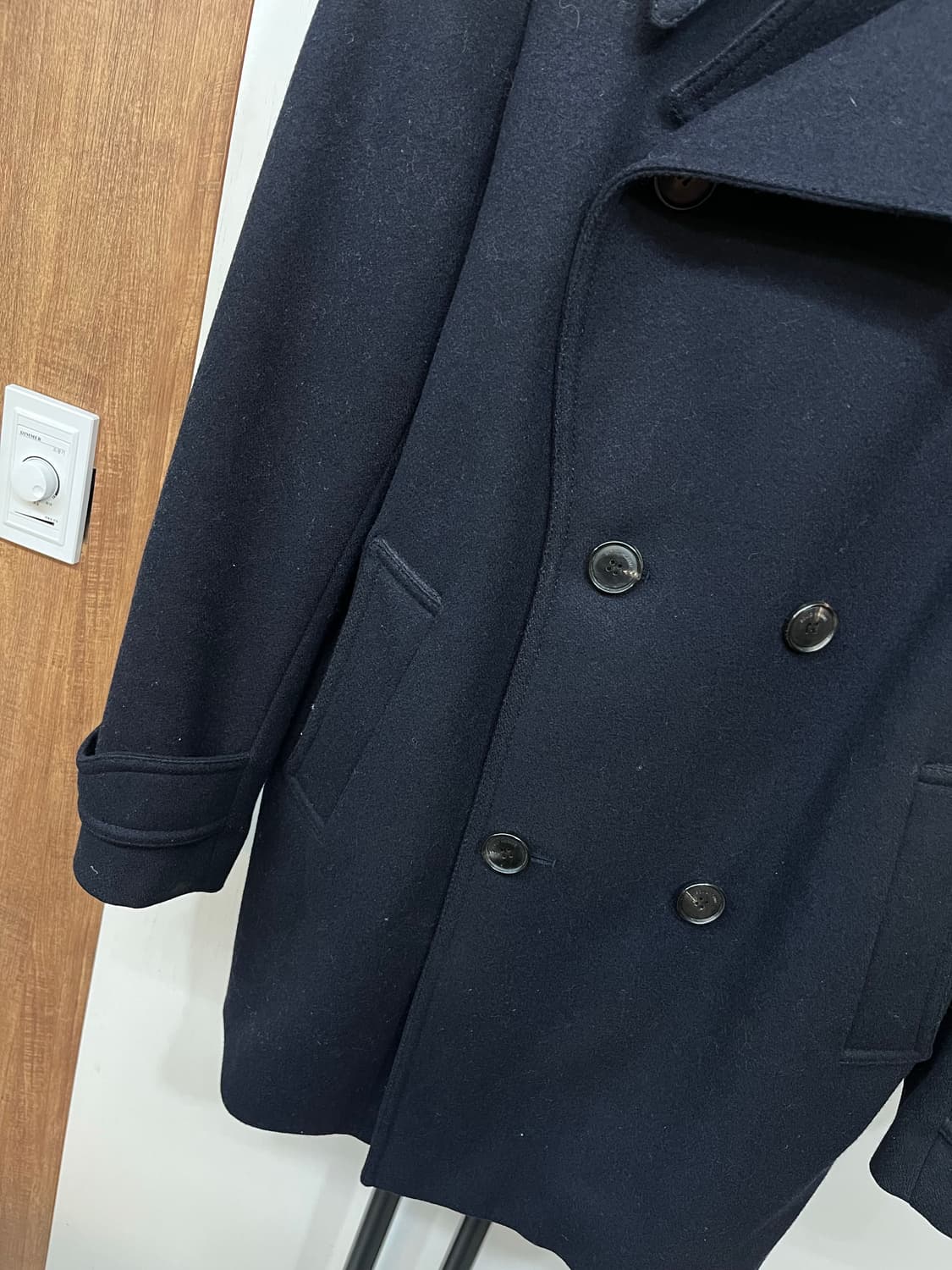 솔리드 옴므 남성 블랙 피코트 상품이미지3