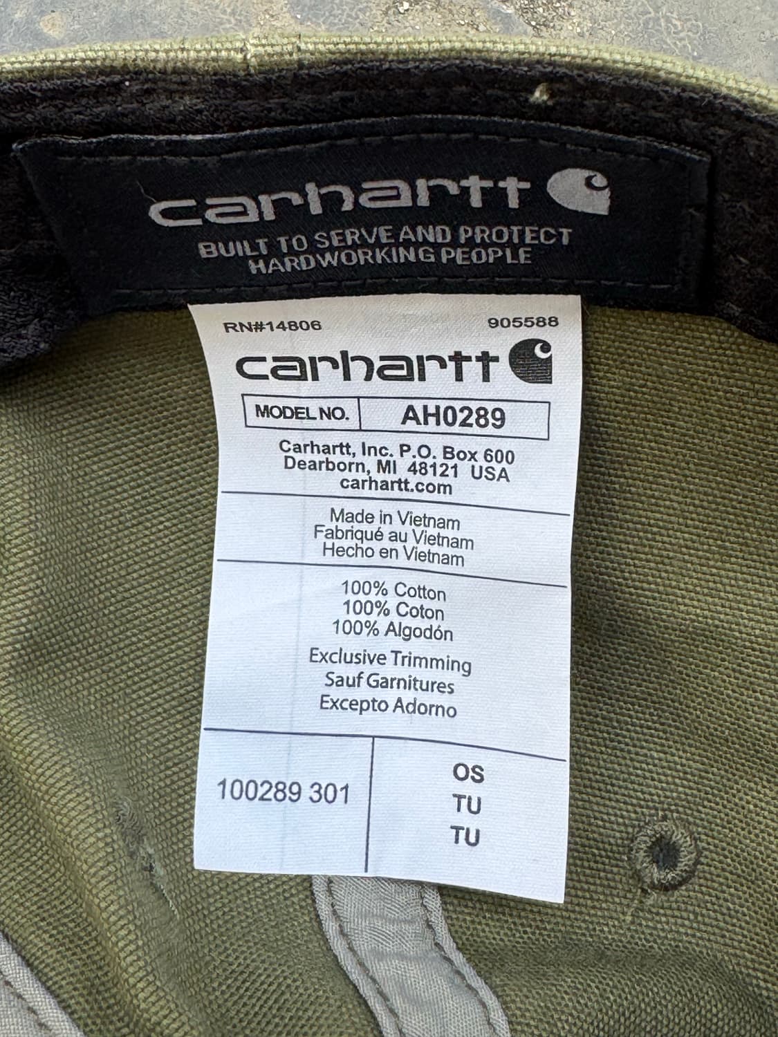 vintage carhartt 볼캡 mos green 상품이미지2