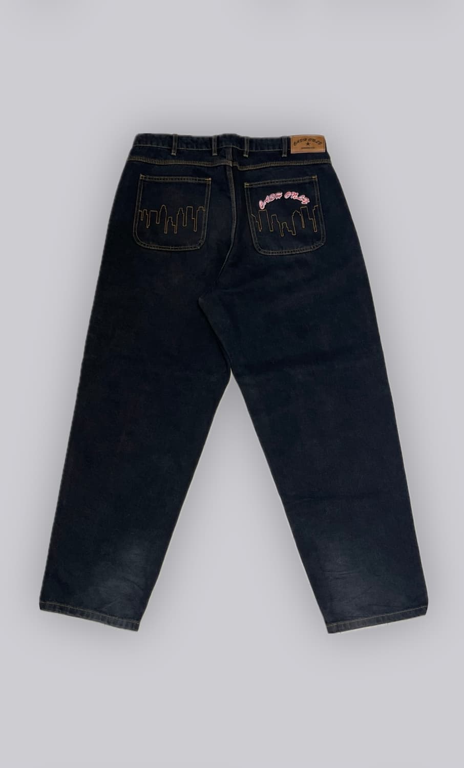 cash only 백포켓 자수 흑청데님 상품이미지4