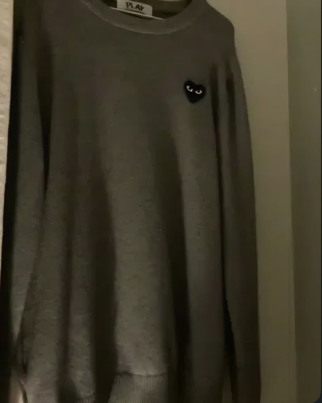 꼼데가르송 검정와펜 니트 L 상품이미지1