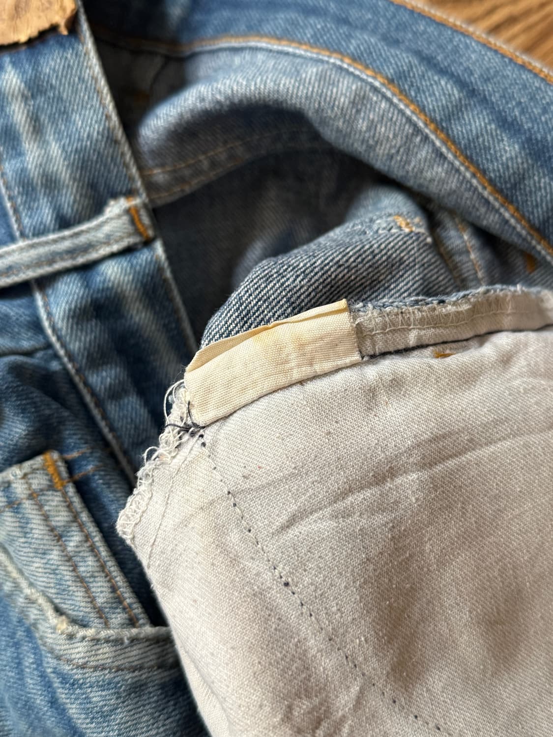 [30]70's 리바이스 USA 벨바텀 페이딩 부츠컷 데님 팬츠 상품이미지8