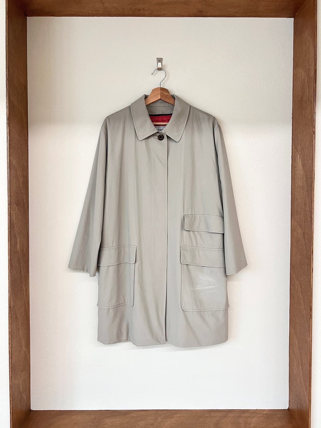 버버리 울 라이닝 싱글 하프 트렌치 코트 상품이미지2