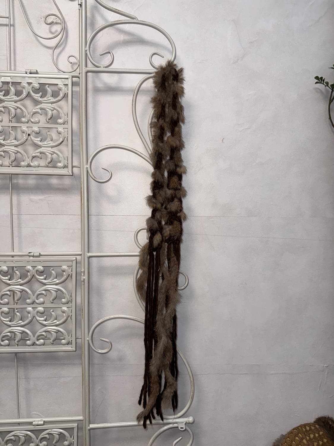 Brow rabbit fur trimming knit belt 상품이미지4