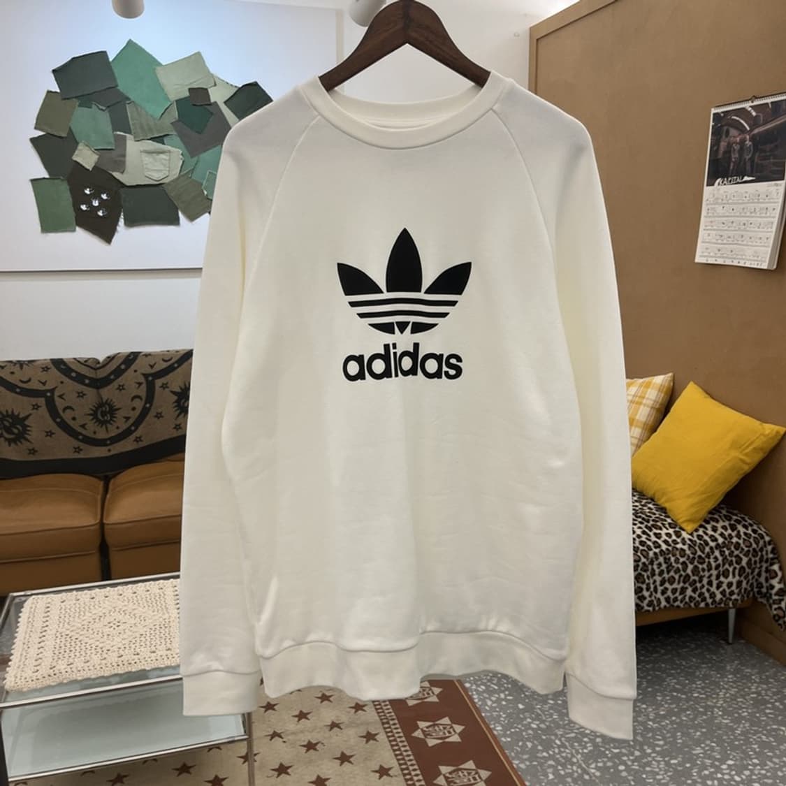 아디다스 빈티지 캐주얼 빅트레포일 오버핏 맨투맨 XL C10273 상품이미지3