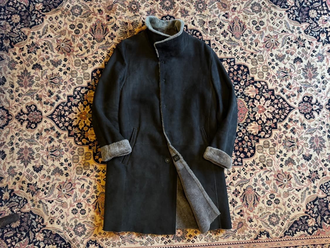 아르마니 꼴레지오니 시어링 램스킨 레더 코트 100~105 상품이미지2