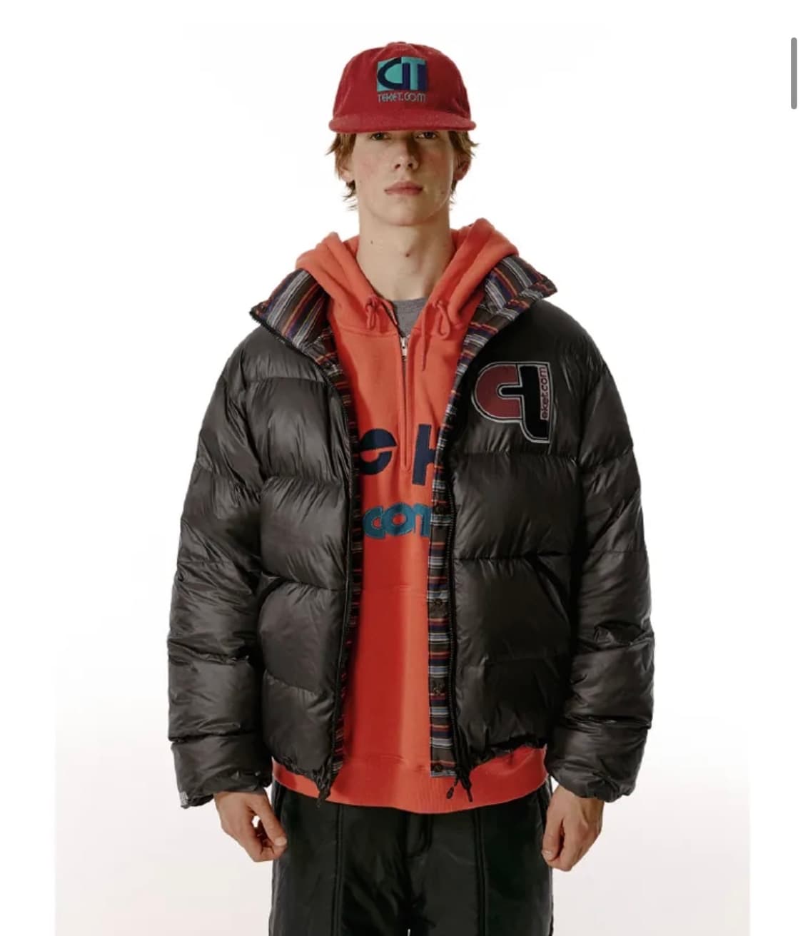 교환/판매 테켓 리버시블 패딩 브라운 s -> m 상품이미지1