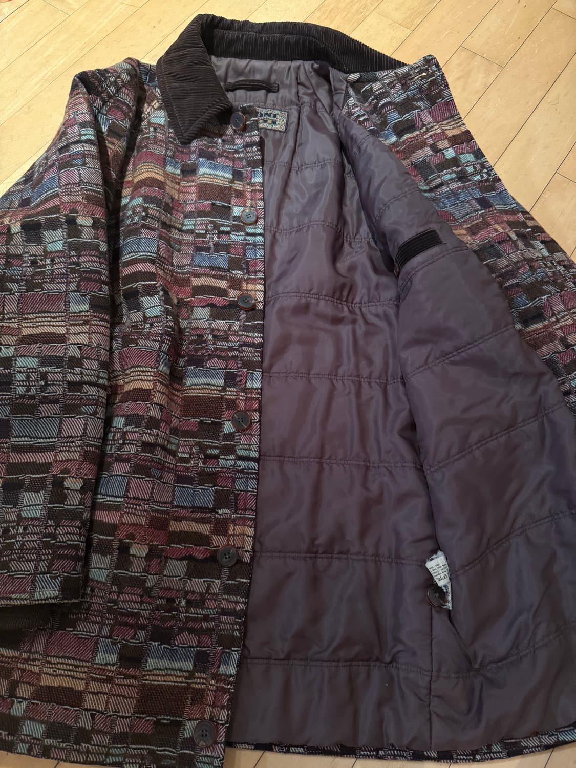 미쏘니 체크 패턴 코트 상품이미지3