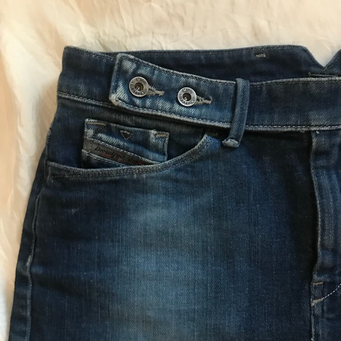 Diesel 디젤 갸루 로우 데님 초미니 스커트 상품이미지2