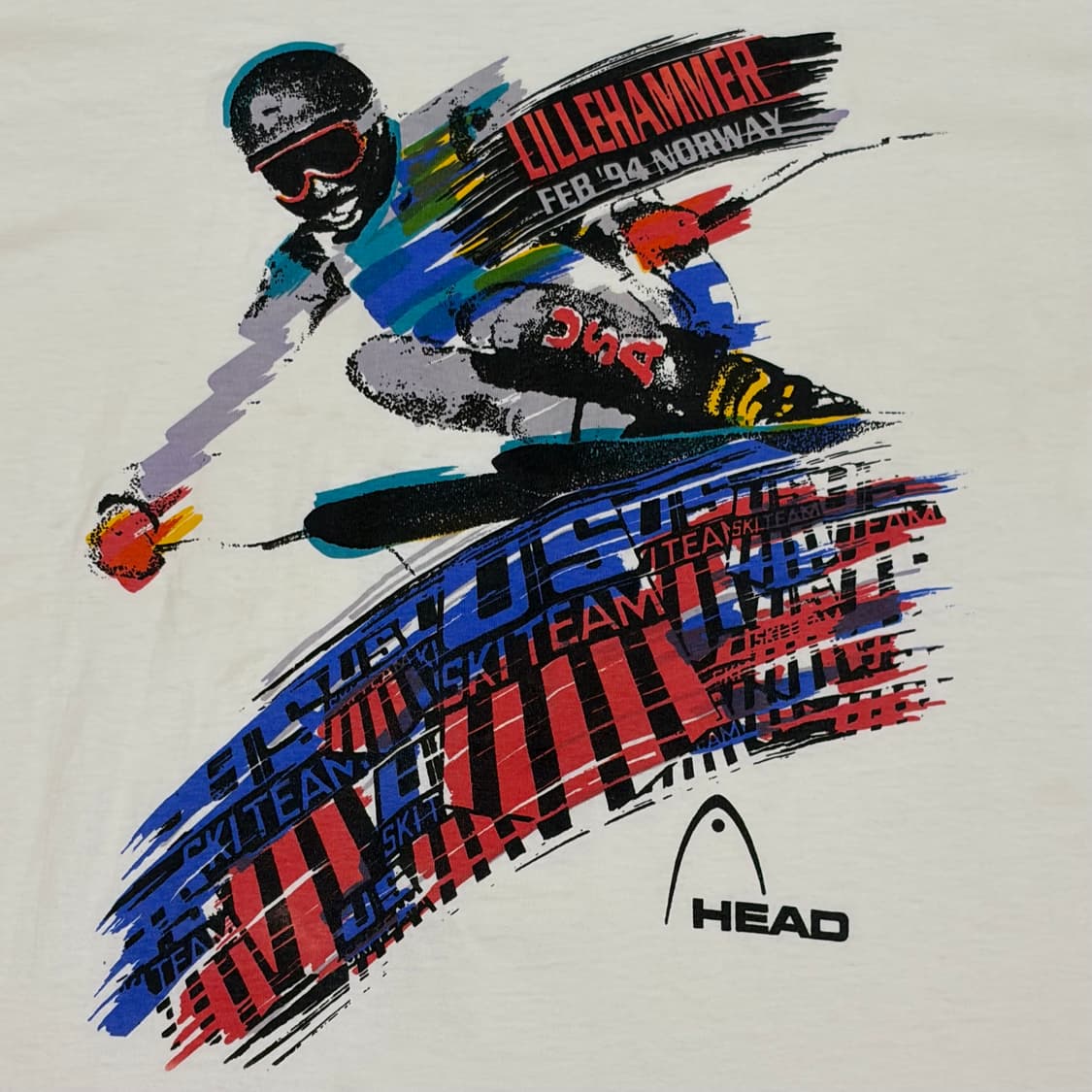 90s Made in USA 미국 빈티지 헤드 스키 싱글스티치 반팔티 상품이미지4