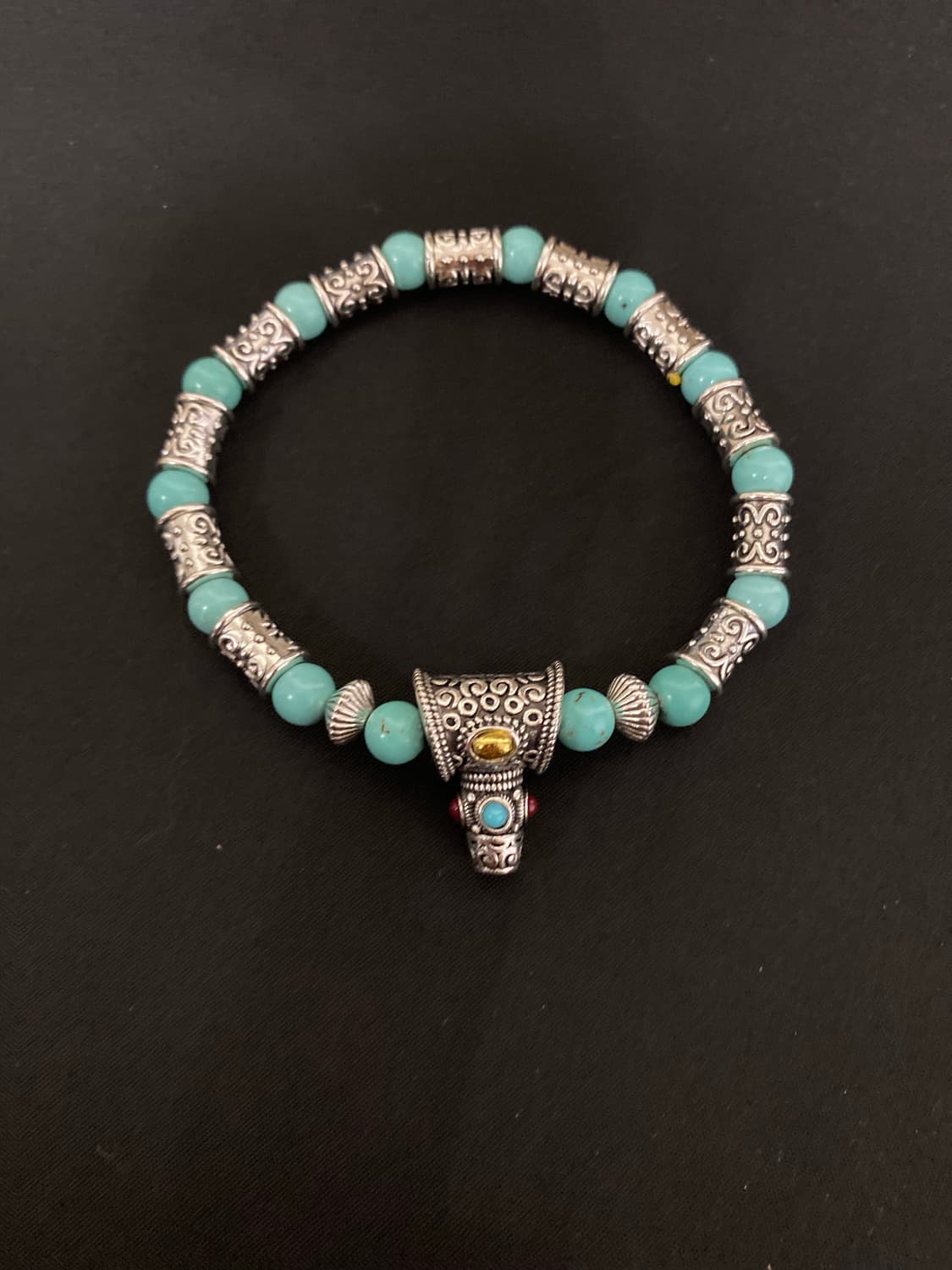 터키석 에스닉 비즈 팔찌 상품이미지1