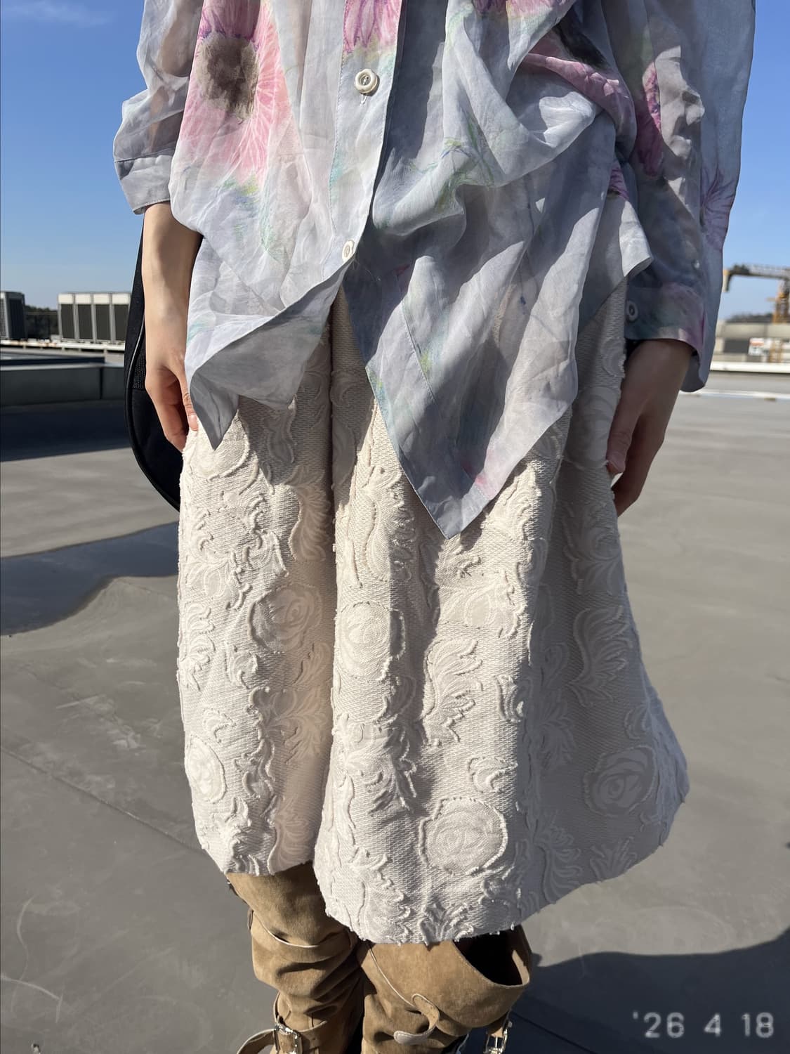 Jacquard Flare Skirt 자카드 플레어 스커트 상품이미지1