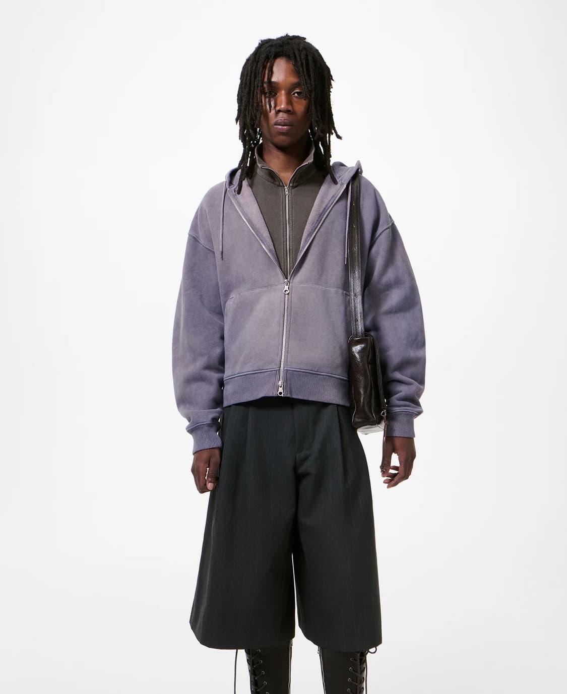 [48,50,52]아워레가시 26ss RASCAL 워싱 후드집업/퍼플 상품이미지1