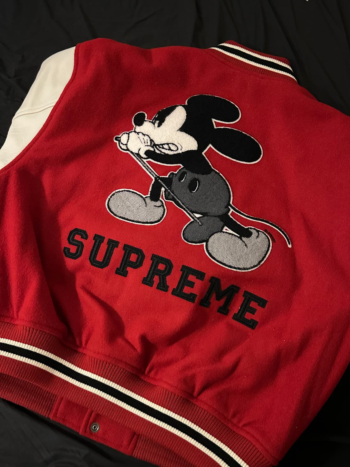 슈프림 x 넘버나인 바시티 자켓 레드 상품이미지1