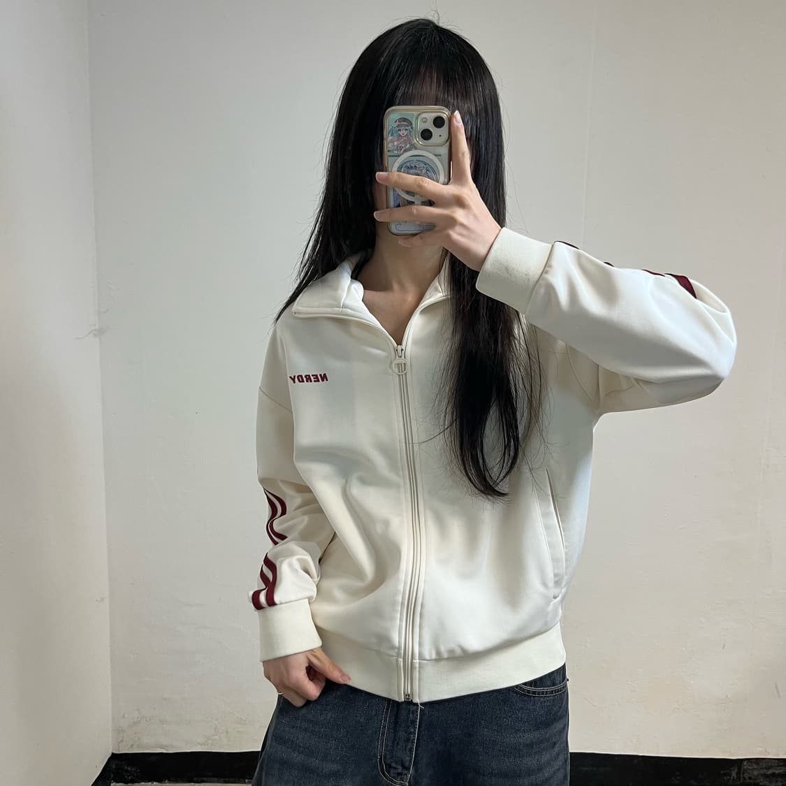Nerdy White Track Jacket 상품이미지1