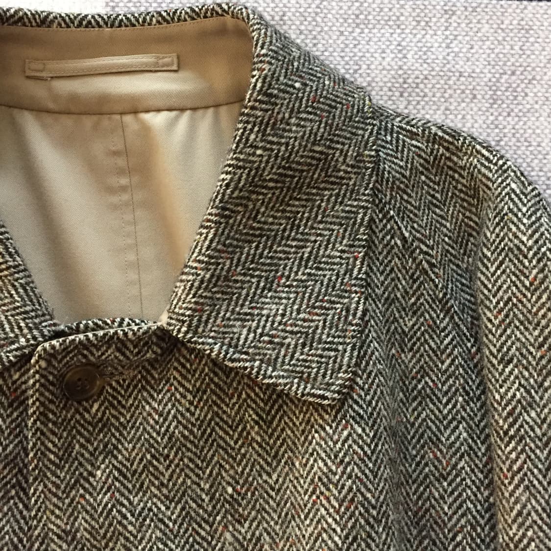 80s 버버리 리버시블 트위드 코트 상품이미지3