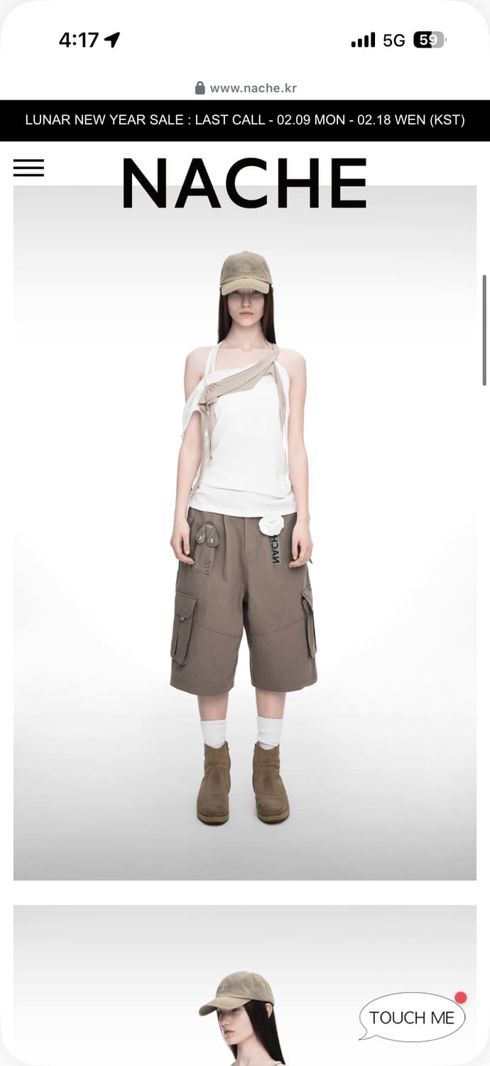 나체 카고 하프 팬츠 상품이미지1