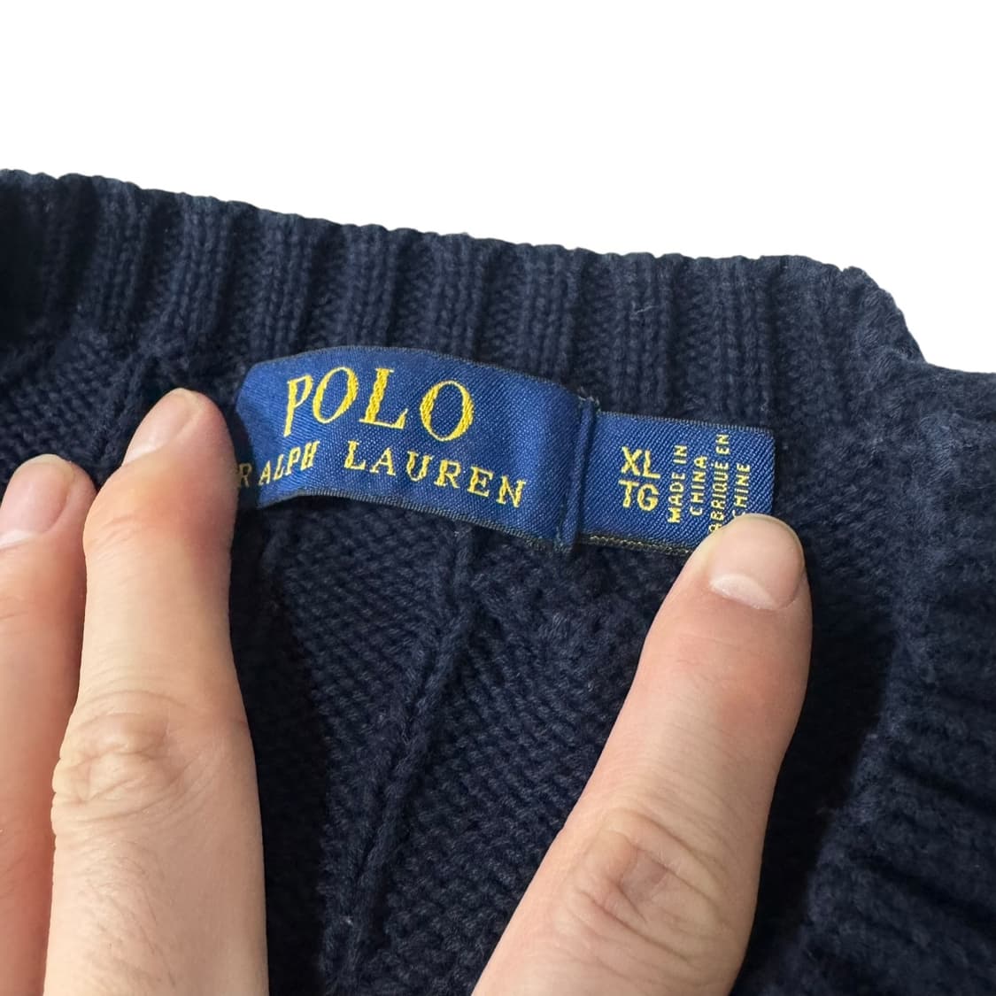 신형 폴로 랄프로렌 네이비 꽈배기 니트 상품이미지3
